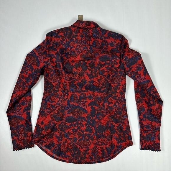 J. Crew Collection Shirt 2 Scallop Ruffle Button Up Perfect NWT - Picture 17 of 17